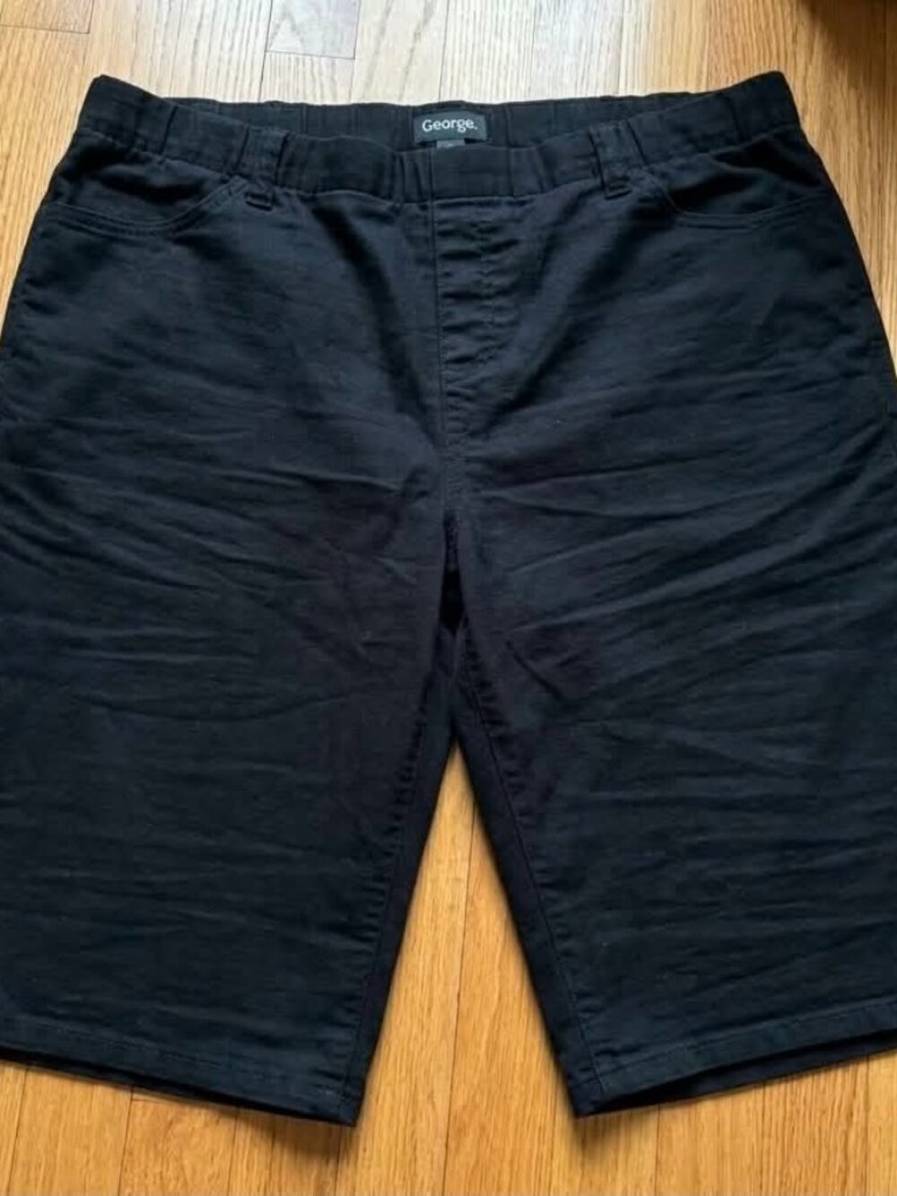 George Women's Black Bermuda Shorts Size 2X Pull-On Stretch Shorts #236 - Picture 1 of 1